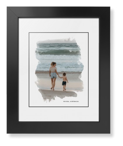 Brushed Moments Framed Print, Black, Contemporary, Black, White, Single piece, 8x10, White, white