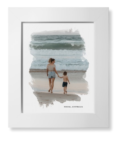 Brushed Moments Framed Print, White, Contemporary, None, None, Single piece, 8x10, White, white