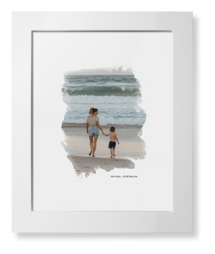Brushed Moments Framed Print, White, Contemporary, White, White, Single piece, 8x10, White