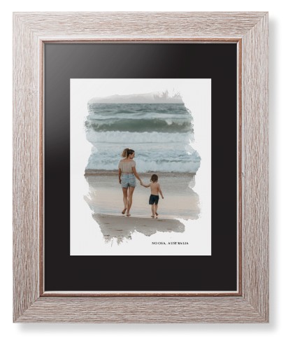 Brushed Moments Framed Print, Rustic, Modern, None, Black, Single piece, 8x10, White, white