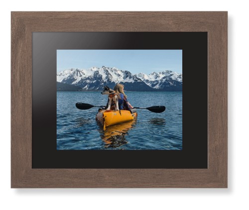 Photo Gallery Landscape Framed Print, Walnut, Contemporary, Black, Black, Single piece, 8x10, Multicolor