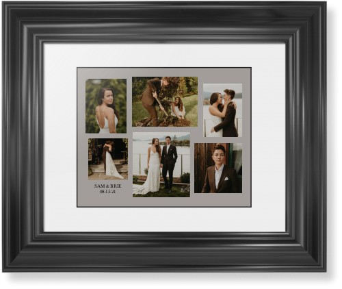 Gallery Collage of Six Framed Print, Black, Classic, Black, White, Single piece, 8x10, Multicolor