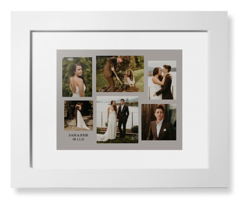 Gallery Collage of Six Framed Print, White, Contemporary, None, White, Single piece, 8x10, Multicolor, multi