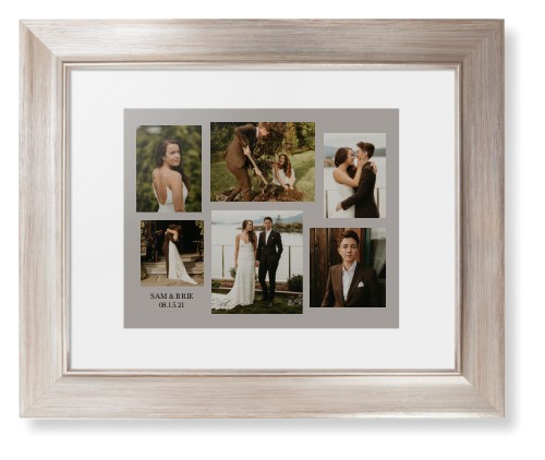 Gallery Collage of Six Framed Print, Metallic, Modern, None, White, Single piece, 8x10, Multicolor