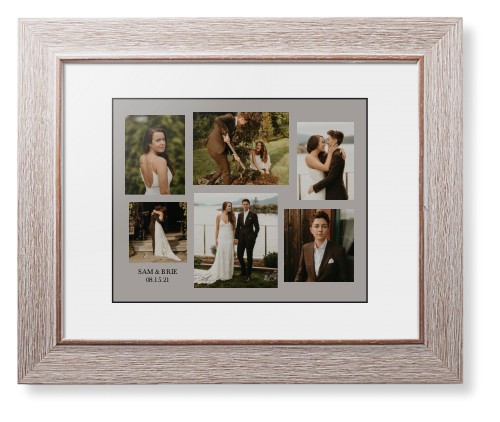 Gallery Collage of Six Framed Print, Rustic, Modern, Black, White, Single piece, 8x10, Multicolor, multi