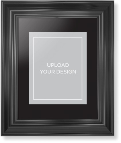 Upload Your Own Design Portrait Framed Print, Black, Classic, None, Black, Single piece, 8x10, Multicolor
