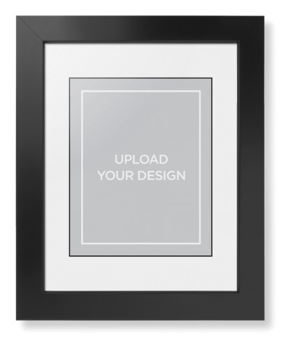Upload Your Own Design Portrait Framed Print, Black, Contemporary, Black, White, Single piece, 8x10, Multicolor