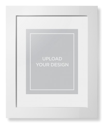 Upload Your Own Design Portrait Framed Print, White, Contemporary, White, White, Single piece, 8x10, Multicolor