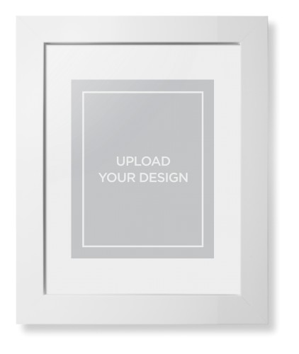 Upload Your Own Design Portrait Framed Print, White, Contemporary, White, White, Single piece, 8x10, Multicolor, multi