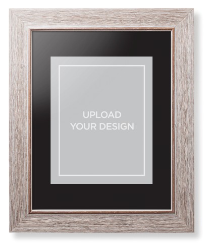 Upload Your Own Design Portrait Framed Print, Rustic, Modern, None, Black, Single piece, 8x10, Multicolor