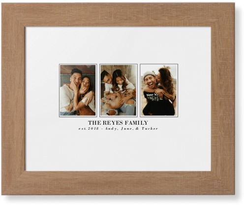 Classic Trio Framed Print, Natural, Contemporary, White, White, Single piece, 8x10, White