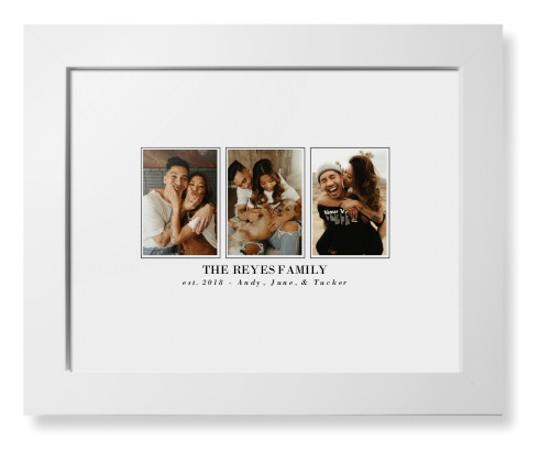 Classic Trio Framed Print, White, Contemporary, White, White, Single piece, 8x10, White, white