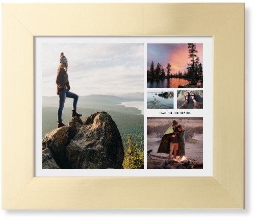 Hero Collage Framed Print, Matte Gold, Contemporary, None, None, Single piece, 8x10, Multicolor