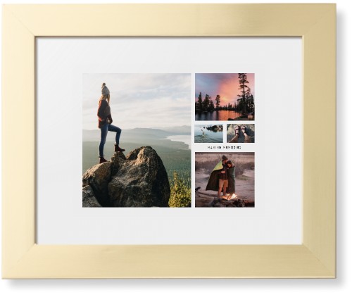 Hero Collage Framed Print, Matte Gold, Contemporary, White, White, Single piece, 8x10, Multicolor, multi