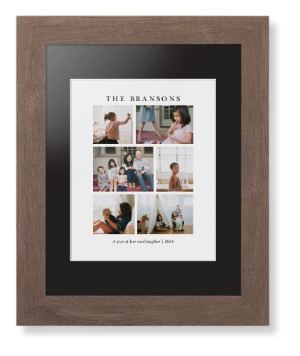 Gallery Montage of Memories Framed Print, Walnut, Contemporary, White, Black, Single piece, 8x10, White, white