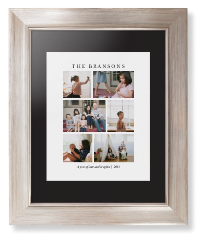 Gallery Montage of Memories Framed Print, Metallic, Modern, White, Black, Single piece, 8x10, White