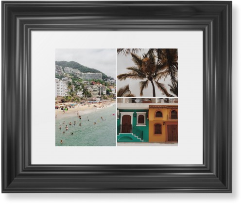 Gallery of Three Framed Print, Black, Classic, White, White, Single piece, 8x10, Multicolor, multi