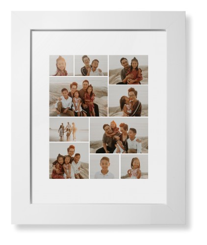 Gallery of Ten Framed Print, White, Contemporary, White, White, Single piece, 8x10, Multicolor, multi