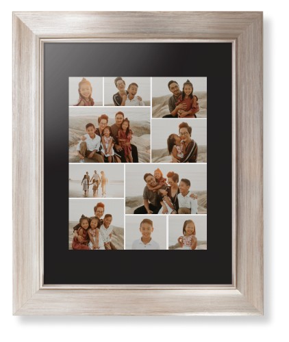 Gallery of Ten Framed Print, Metallic, Modern, Black, Black, Single piece, 8x10, Multicolor, multi