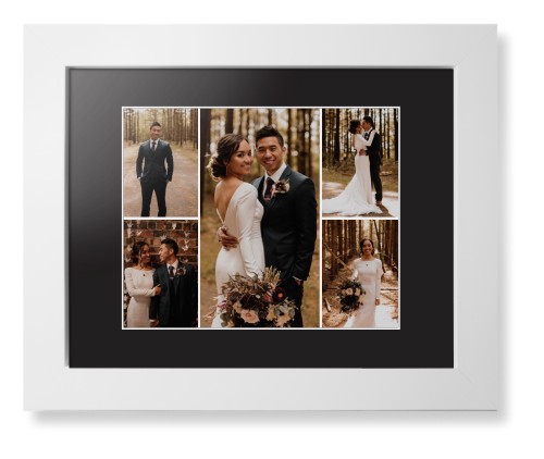 Gallery of Five Framed Print, White, Contemporary, White, Black, Single piece, 8x10, Multicolor, multi