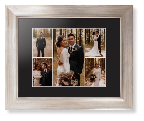 Gallery of Five Framed Print, Metallic, Modern, White, Black, Single piece, 8x10, Multicolor, multi