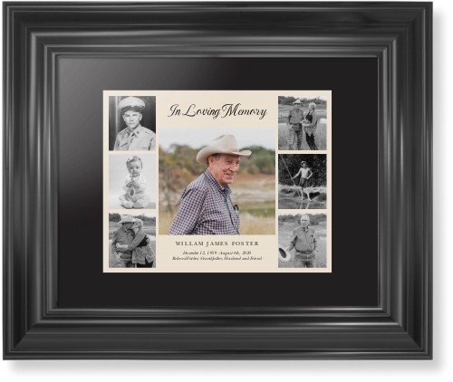 Gallery of Seven Memorial Framed Print, Black, Classic, Black, Black, Single piece, 8x10, Multicolor, multi