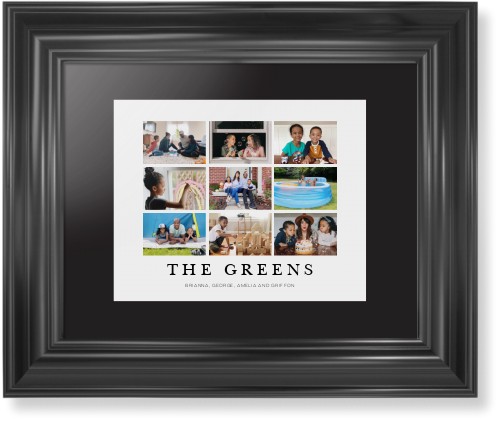 Modern Grid Gallery of Nine Framed Print, Black, Classic, Black, Black, Single piece, 8x10, Multicolor, multi