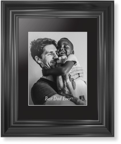 Gradient Portrait Framed Print, Black, Classic, White, Black, Single piece, 8x10, White, white