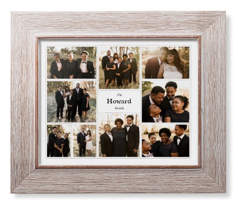 Modern Family Collage Framed Print, Rustic, Modern, None, None, Single piece, 8x10, White, white