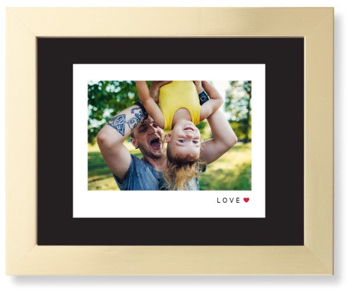 Modern Love Heart Framed Print, Matte Gold, Contemporary, None, Black, Single piece, 8x10, White, white