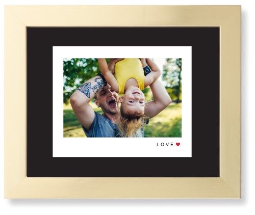 Modern Love Heart Framed Print, Matte Gold, Contemporary, None, Black, Single piece, 8x10, White