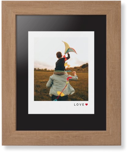 Modern Love Heart Portrait Framed Print, Natural, Contemporary, None, Black, Single piece, 8x10, White