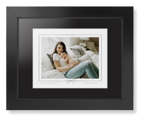 Whimsical Border of One Framed Print, Black, Contemporary, White, Black, Single piece, 8x10, Gray, silver