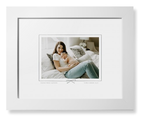 Whimsical Border of One Framed Print, White, Contemporary, White, White, Single piece, 8x10, Gray
