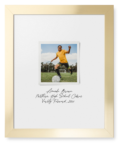 Sentimental Note Framed Print, Matte Gold, Contemporary, None, White, Single piece, 11x14, White