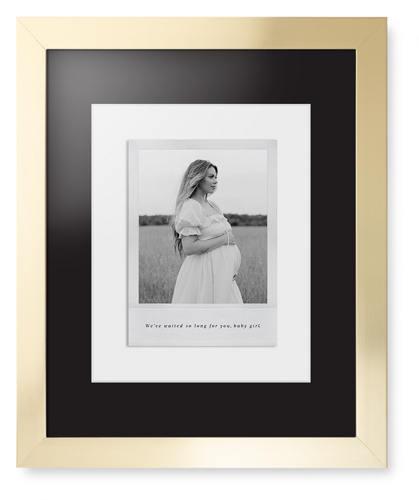 Simple Photo Frame Framed Print, Matte Gold, Contemporary, White, Black, Single piece, 11x14, White