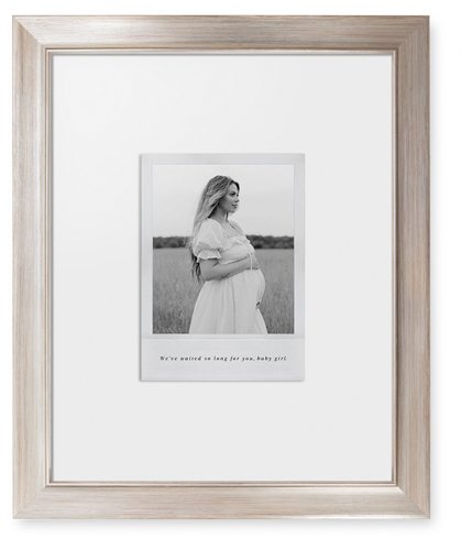 Simple Photo Frame Framed Print, Metallic, Modern, None, White, Single piece, 11x14, White