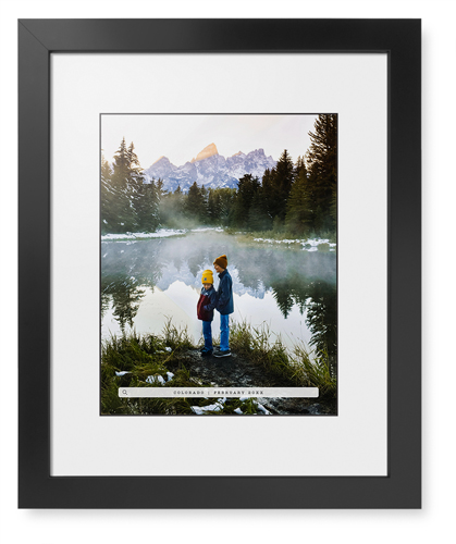 Travel Banner Portrait Framed Print, Black, Contemporary, Black, White, Single piece, 11x14, Black, black