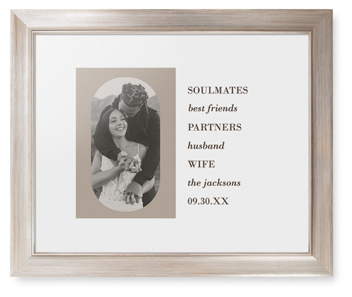 Traits of the Best Framed Print, Metallic, Modern, None, White, Single piece, 11x14, Beige, rye