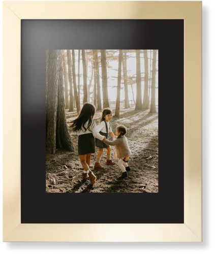 Photo Gallery Framed Print, Matte Gold, Contemporary, Black, Black, Single piece, 11x14, Multicolor