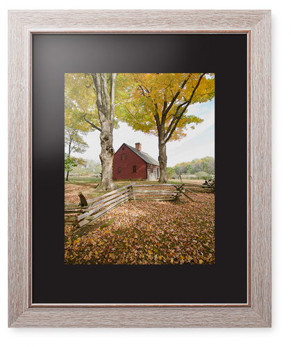 Barn in Autumn Framed Print, Rustic, Modern, Black, Black, Single piece, 11x14, Multicolor