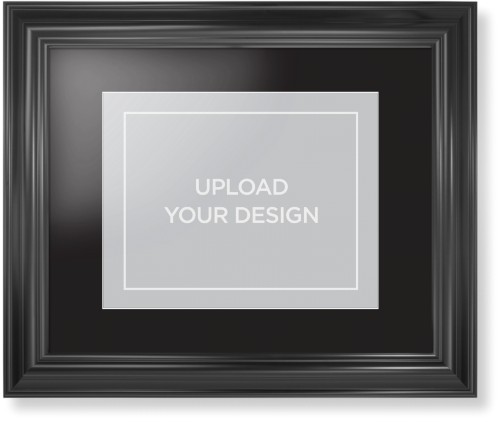 Upload Your Own Design Framed Print, Black, Classic, White, Black, Single piece, 11x14, Multicolor, multi