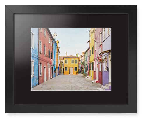 Vibrant Streets Framed Print, Black, Contemporary, White, Black, Single piece, 11x14, Multicolor