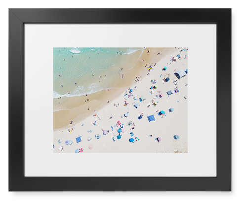 Aerial Beach Framed Print, Black, Contemporary, None, White, Single piece, 11x14, Multicolor