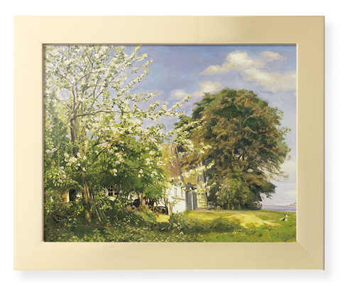Pastoral Scene Framed Print, Matte Gold, Contemporary, None, None, Single piece, 11x14, Multicolor