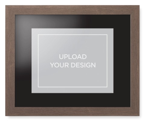Upload Your Own Design Framed Print, Walnut, Contemporary, White, Black, Single piece, 11x14, Multicolor, multi
