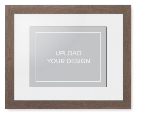 Upload Your Own Design Framed Print, Walnut, Contemporary, Black, White, Single piece, 11x14, Multicolor