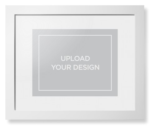 Upload Your Own Design Framed Print, White, Contemporary, None, White, Single piece, 11x14, Multicolor