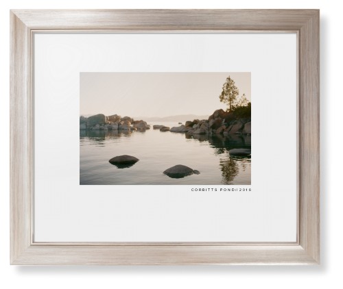 Modern Gallery Framed Print, Metallic, Modern, None, White, Single piece, 11x14, White