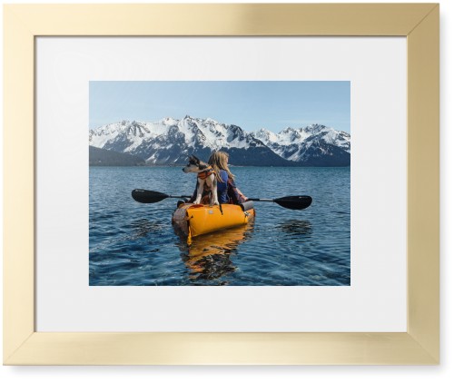 Photo Gallery Landscape Framed Print, Matte Gold, Contemporary, White, White, Single piece, 11x14, Multicolor